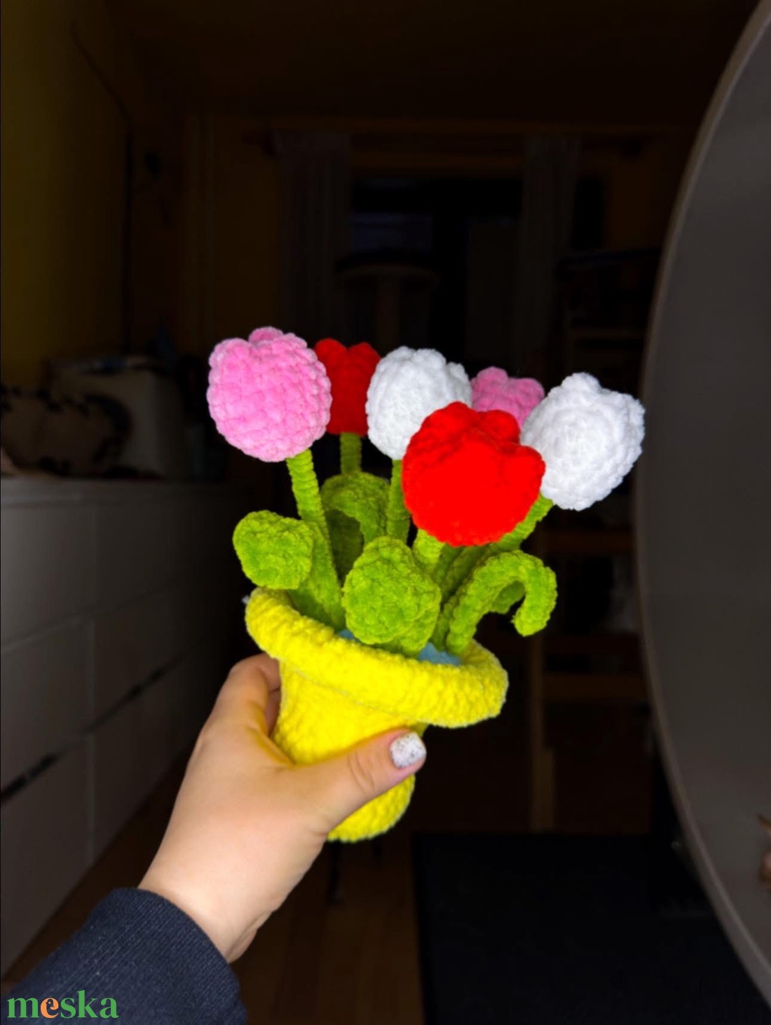 Tulipán csokor  - otthon & életmód - dekoráció - asztal és polc dekoráció - asztaldísz - Meska.hu