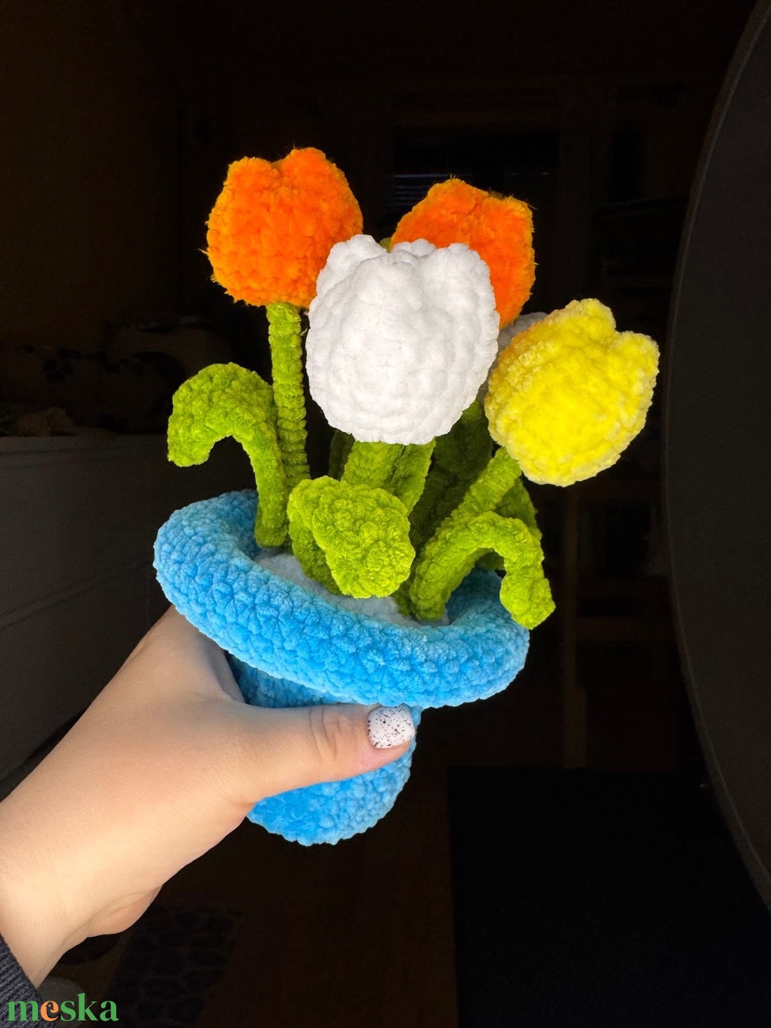 Tulipán csokor  - otthon & életmód - dekoráció - asztal és polc dekoráció - asztaldísz - Meska.hu