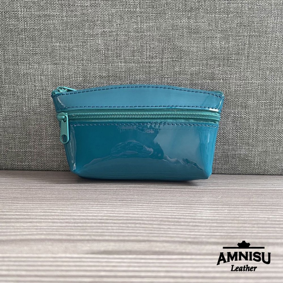 Türkiz lakk kettő cipzáras kulcstartó B7004 - táska & tok - kulcstartó & táskadísz - kulcstartó - Meska.hu