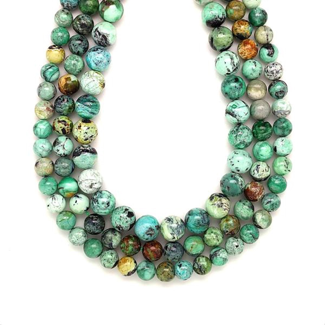 Variszcit golyó A 10-11mm ékszerkészítő alapanyag (füzér) - kellékek & szerszámok - ásvány alapanyag - ásványfüzér - Meska.hu