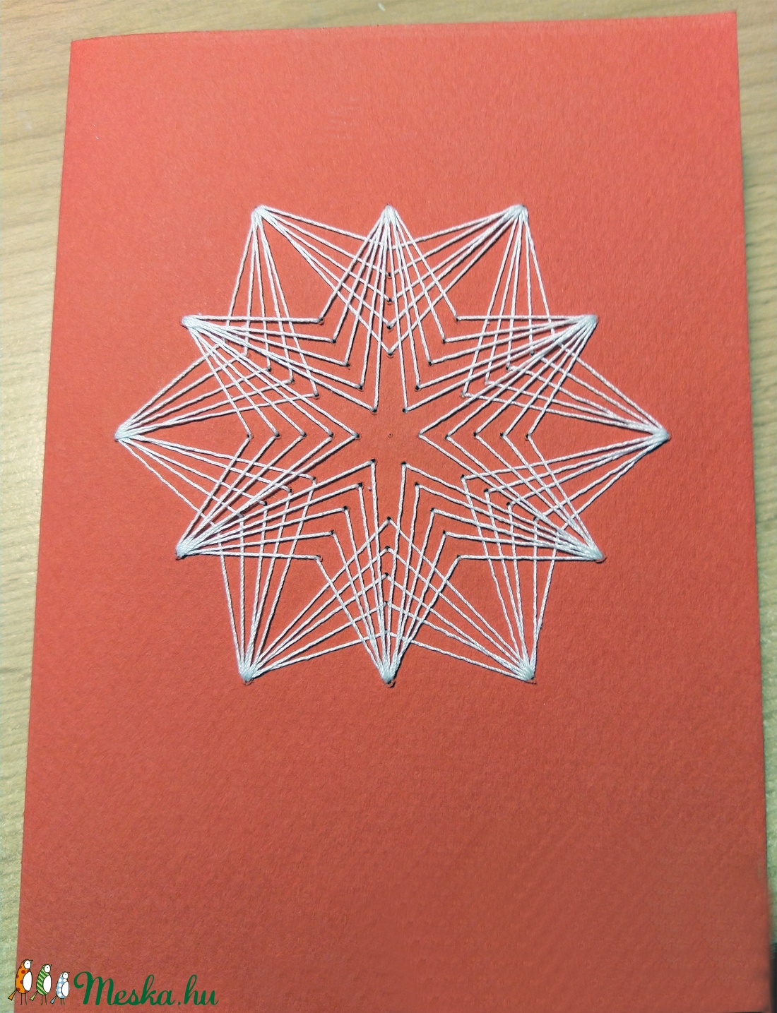 Hímzett karácsonyi képeslap - karácsony - karácsonyi ajándékozás - karácsonyi képeslap, üdvözlőlap, ajándékkísérő - karácsonyi ajándékozás - Meska.hu