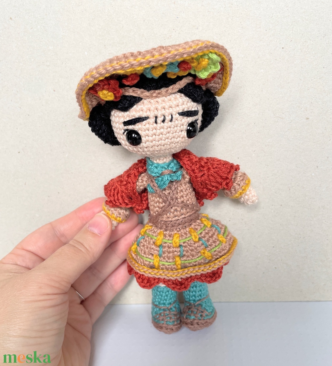 Horgolt Frida Kahlo - játék & sport - plüssállat & játékfigura - ember - Meska.hu Horgolt Frida Kahlo - játék & sport - plüssállat & játékfigura - ember - Meska.hu