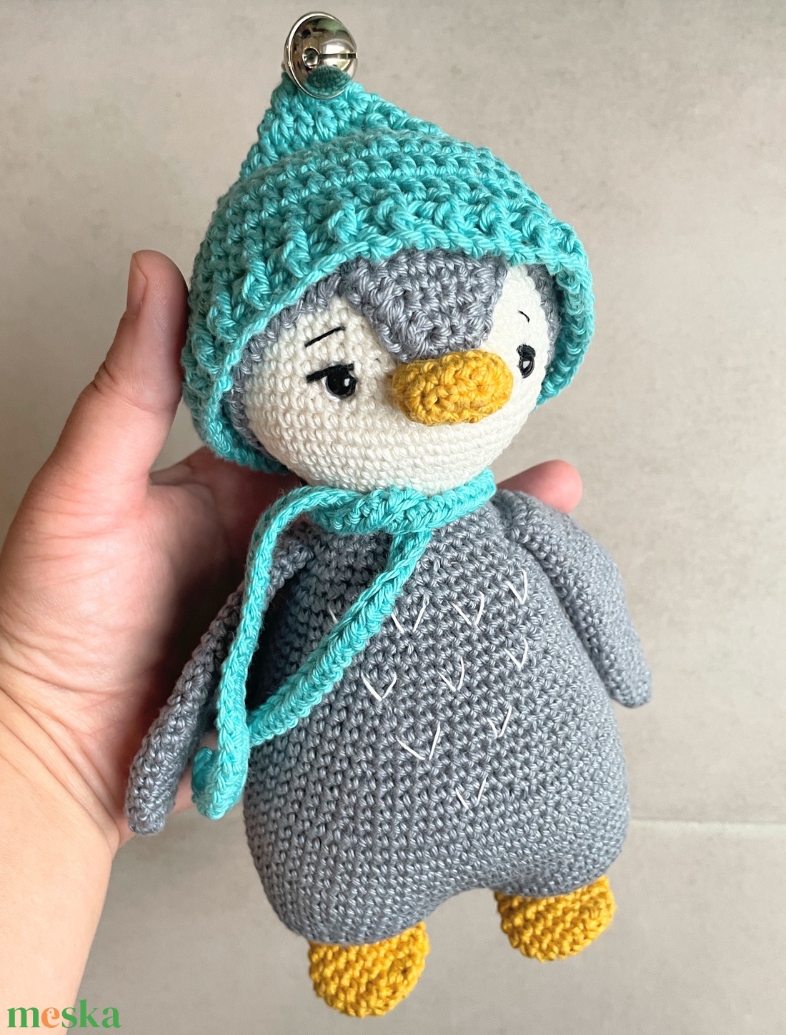 Horgolt pingvin sállal és sapkával - játék & sport - plüssállat & játékfigura - más figura - Meska.hu