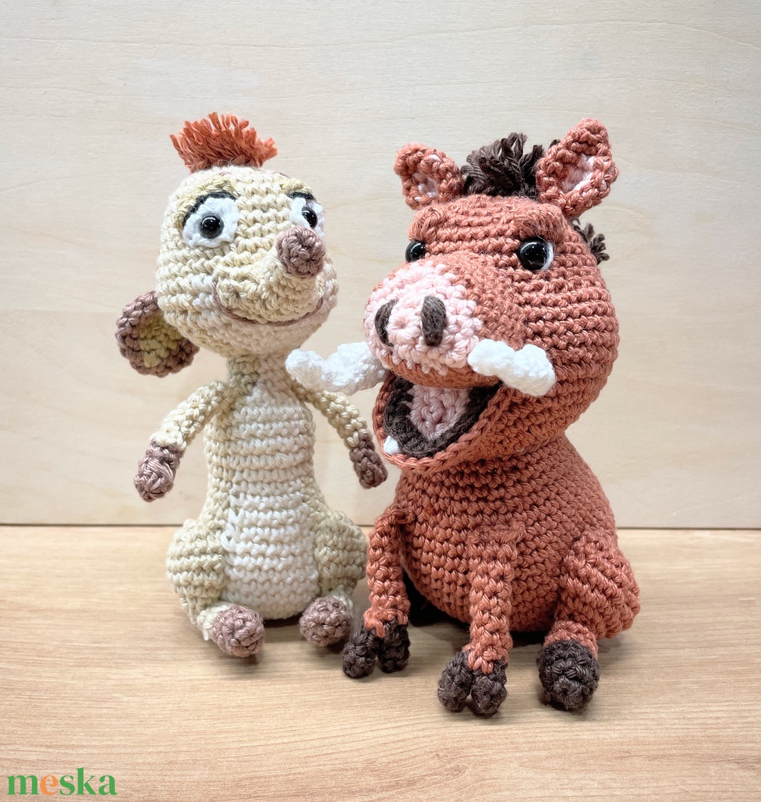 Horgolt Pumba - játék & sport - plüssállat & játékfigura - más figura - Meska.hu