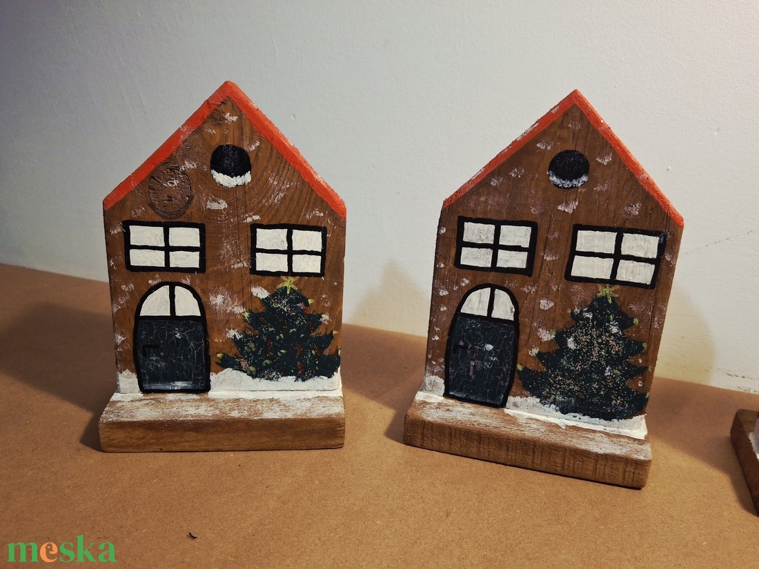 Karácsonyi házikó  - karácsony - karácsonyi lakásdekoráció - karácsonyfadíszek - Meska.hu