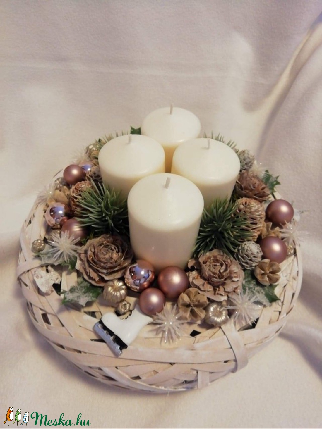Adventi koszorú  - karácsony - adventi díszek - adventi gyertyadíszek és koszorúdíszek - Meska.hu