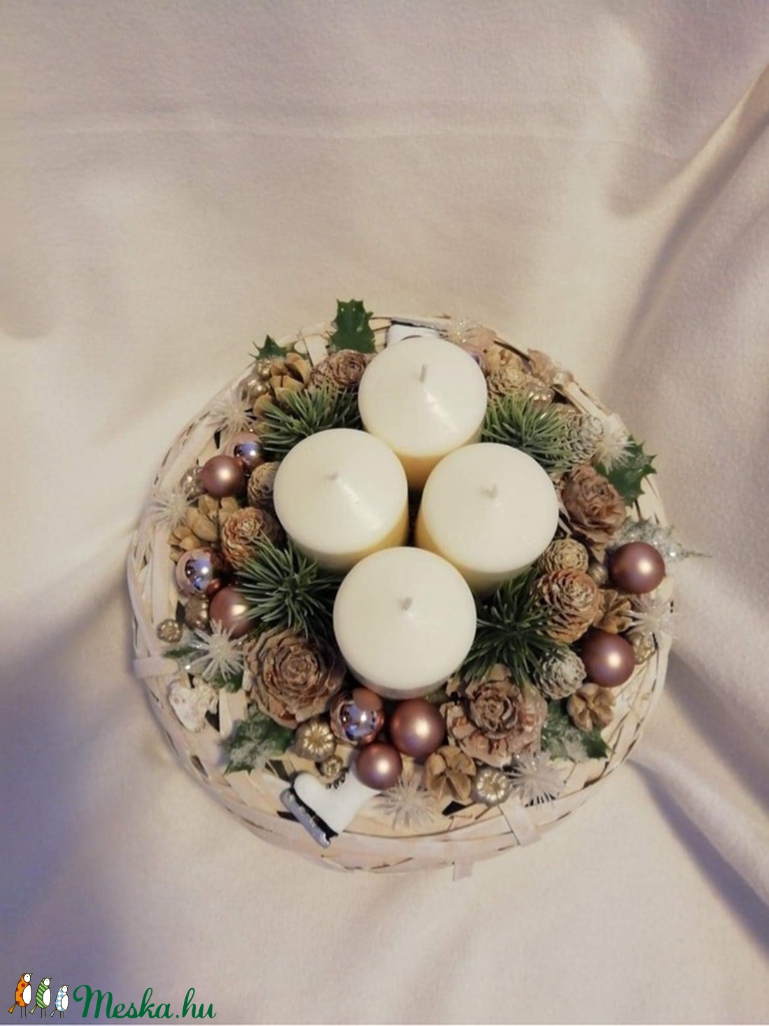 Adventi koszorú  - karácsony - adventi díszek - adventi gyertyadíszek és koszorúdíszek - Meska.hu