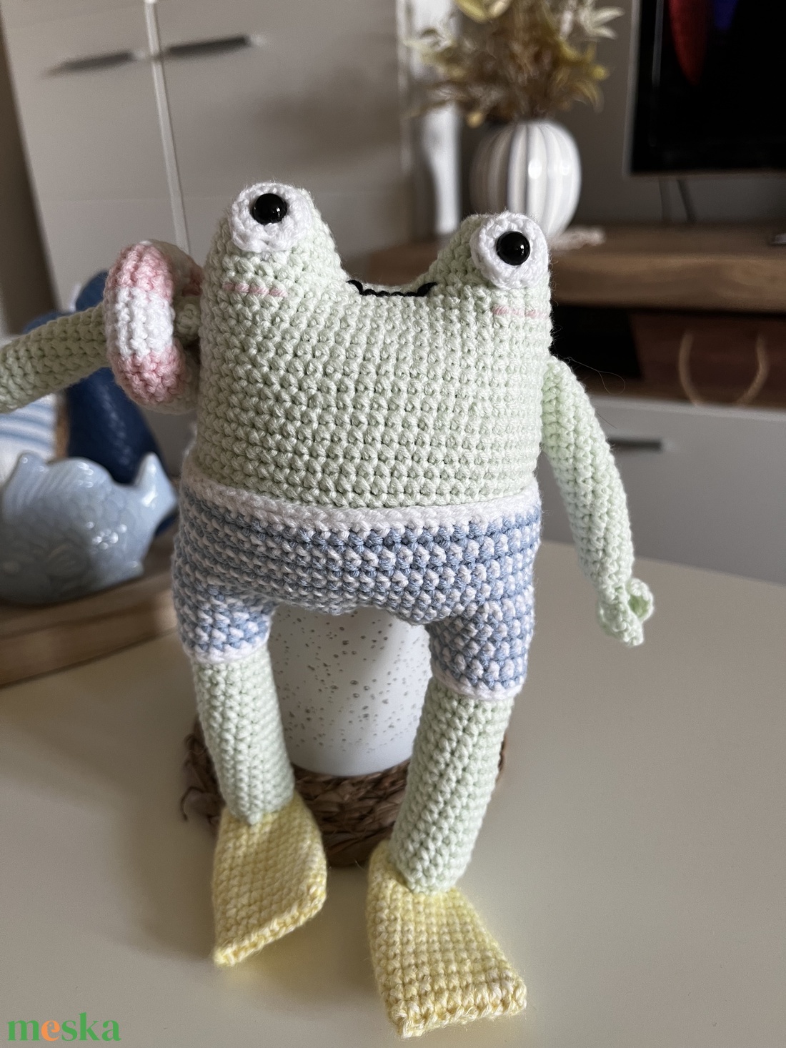 Béla, a béka - baba - mama - baba játékok - mozgásfejlesztő játékok - Meska.hu