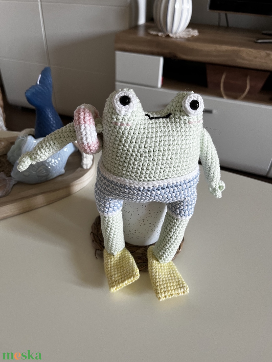 Béla, a béka - baba - mama - baba játékok - mozgásfejlesztő játékok - Meska.hu