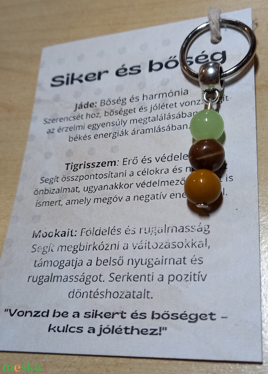  Siker és Bőség  Kulcstartó különleges ásványokkal - táska & tok - kulcstartó & táskadísz - kulcstartó - Meska.hu