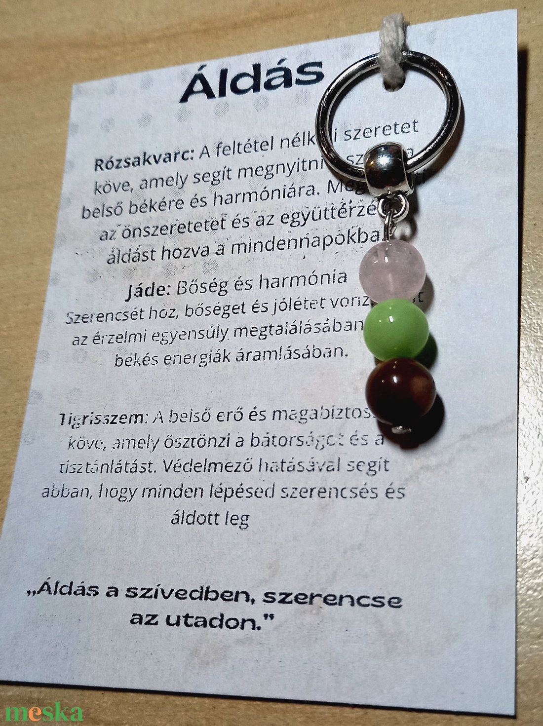 Áldás  Kulcstartó különleges ásványokkal - táska & tok - kulcstartó & táskadísz - kulcstartó - Meska.hu