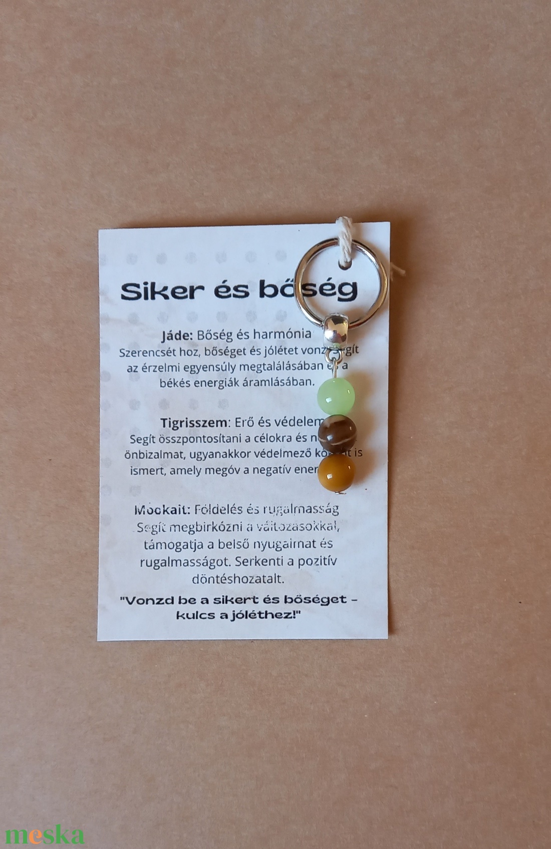  Siker és Bőség  Kulcstartó különleges ásványokkal - táska & tok - kulcstartó & táskadísz - kulcstartó - Meska.hu