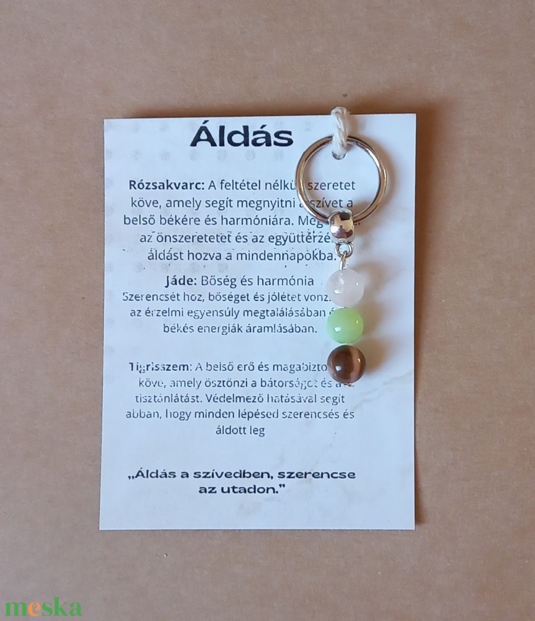 Áldás  Kulcstartó különleges ásványokkal - táska & tok - kulcstartó & táskadísz - kulcstartó - Meska.hu