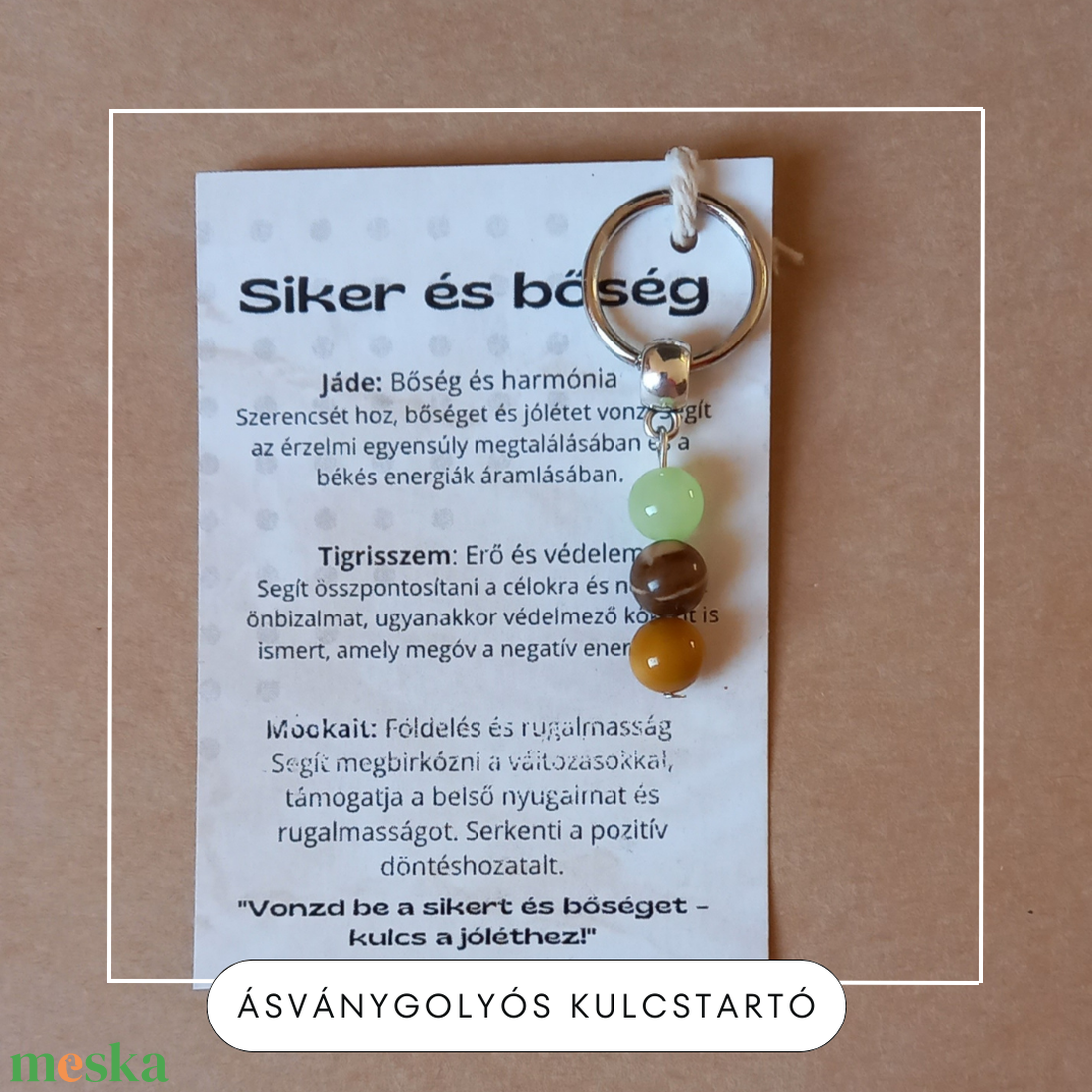  Siker és Bőség  Kulcstartó különleges ásványokkal - táska & tok - kulcstartó & táskadísz - kulcstartó - Meska.hu
