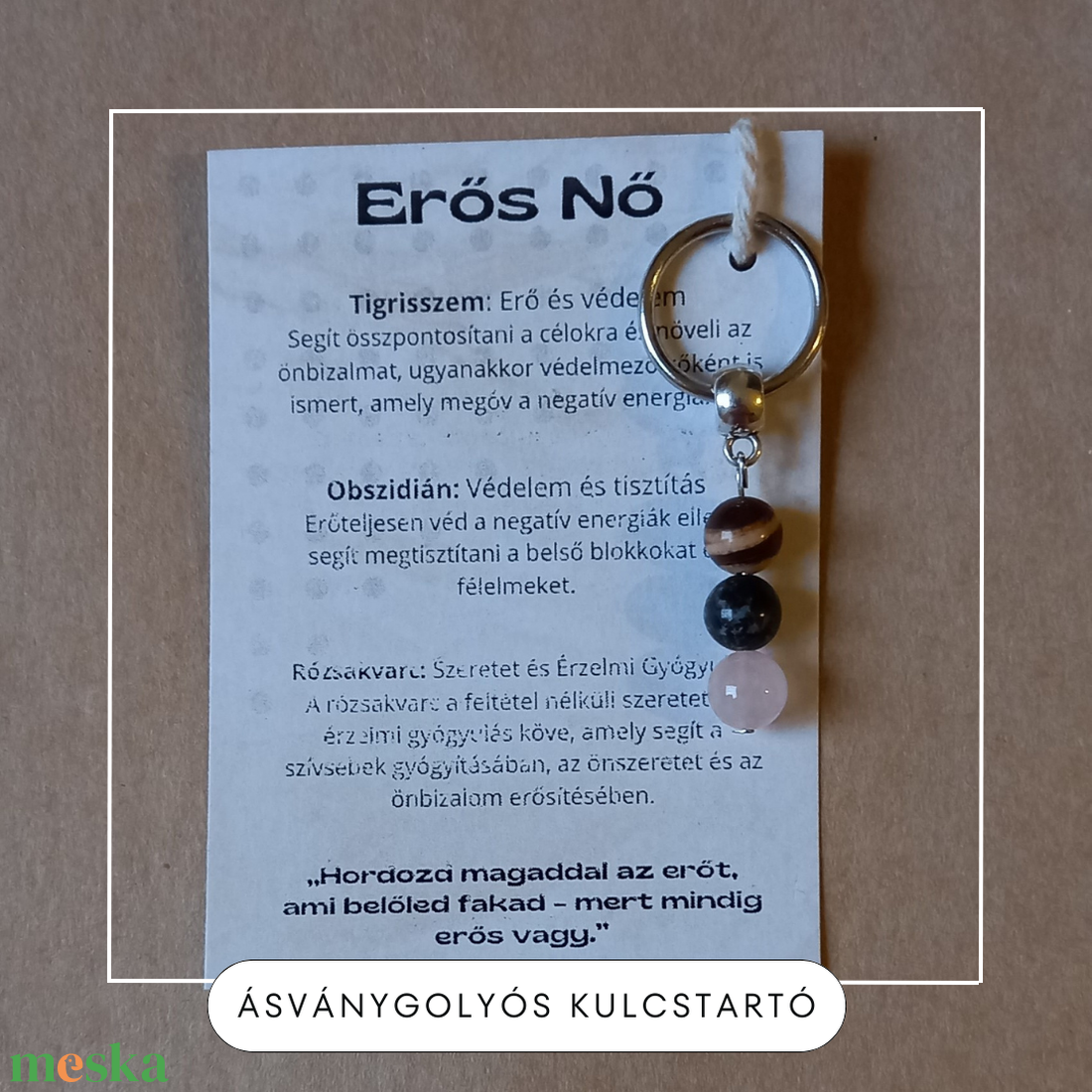 Erős Nő  A belső erő és kitartás jelképe - táska & tok - kulcstartó & táskadísz - kulcstartó - Meska.hu