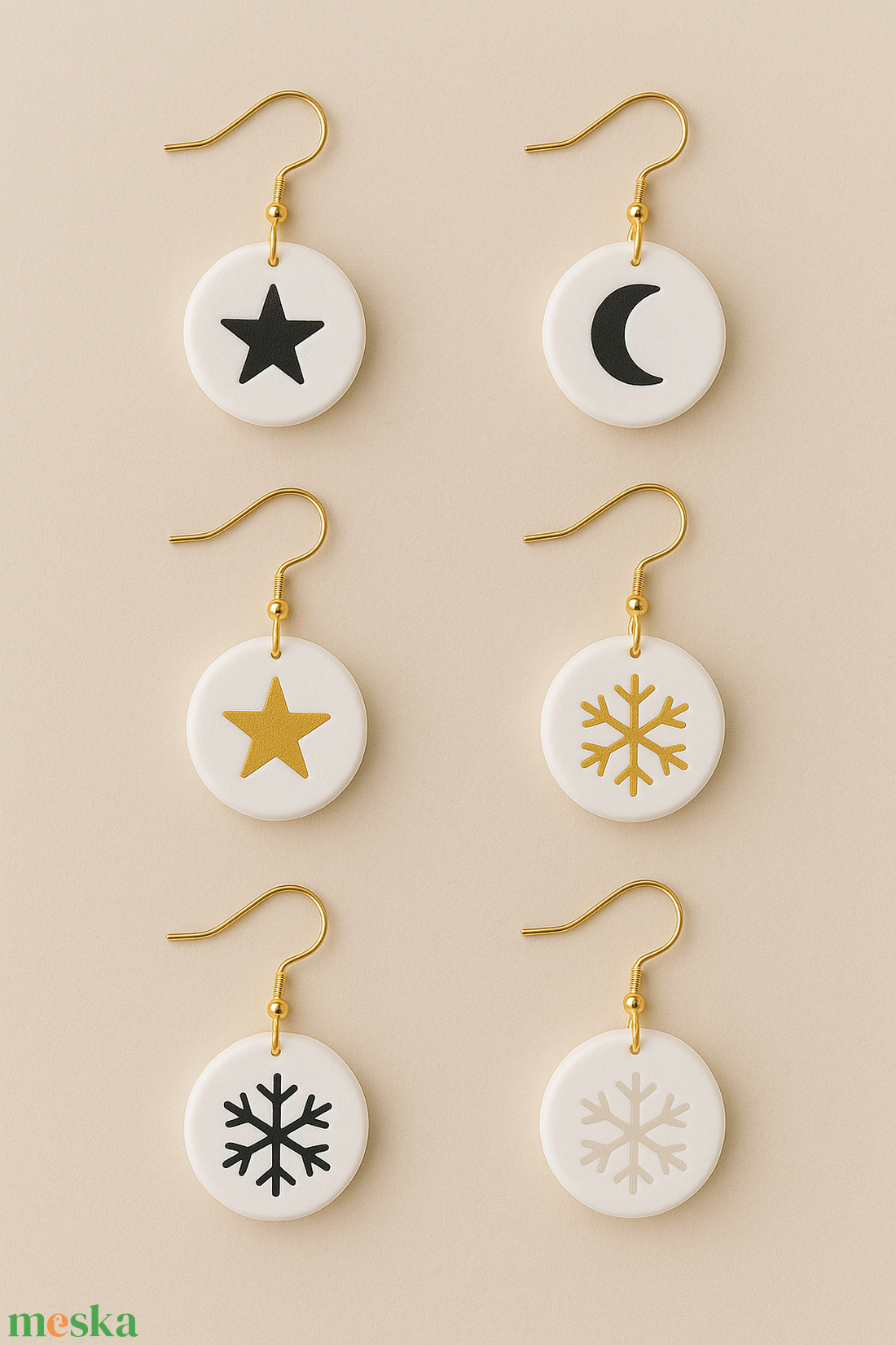 Minimalista porcelán fülbevaló - ékszer - fülbevaló - lógós kerek fülbevaló - Meska.hu Minimalista porcelán fülbevaló - ékszer - fülbevaló - lógós kerek fülbevaló - Meska.hu