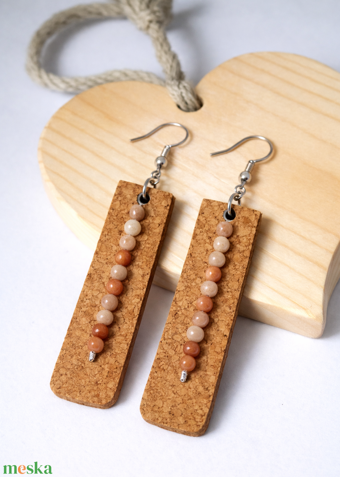 Gyöngyös parafa fülbevaló - ékszer - fülbevaló - lógó fülbevaló - Meska.hu