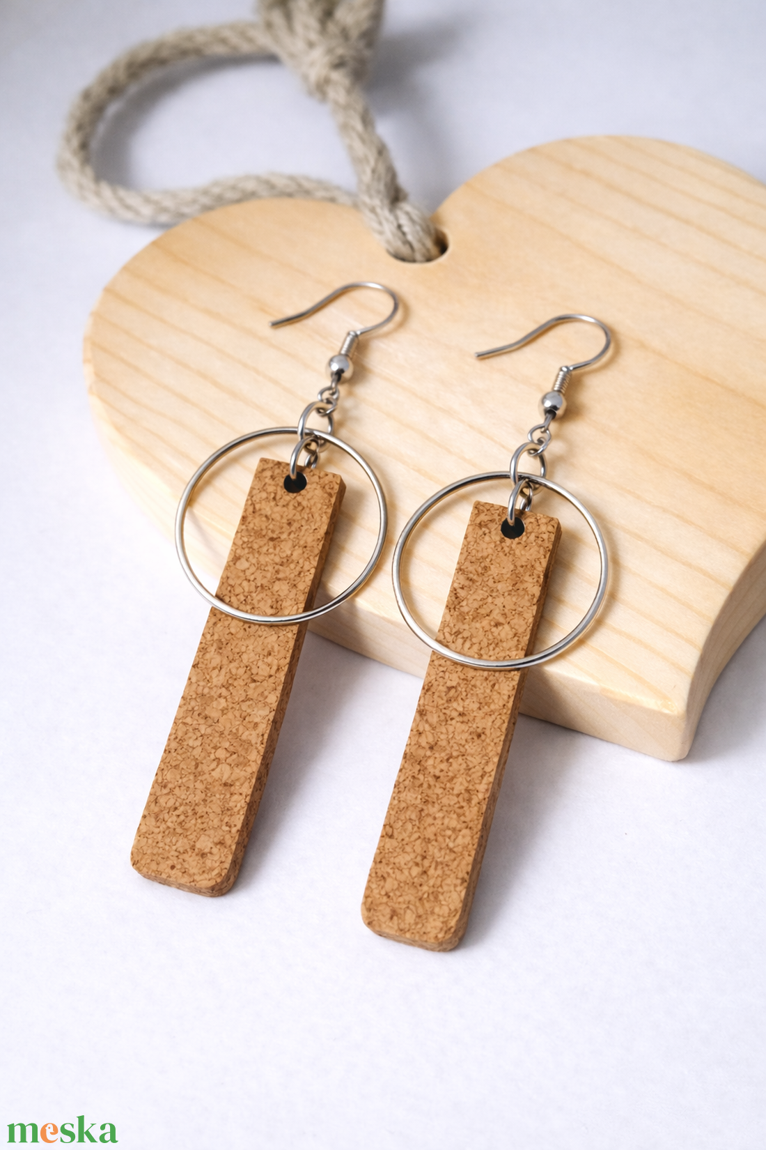 Karika + parafa fülbevaló - ékszer - fülbevaló - lógó fülbevaló - Meska.hu