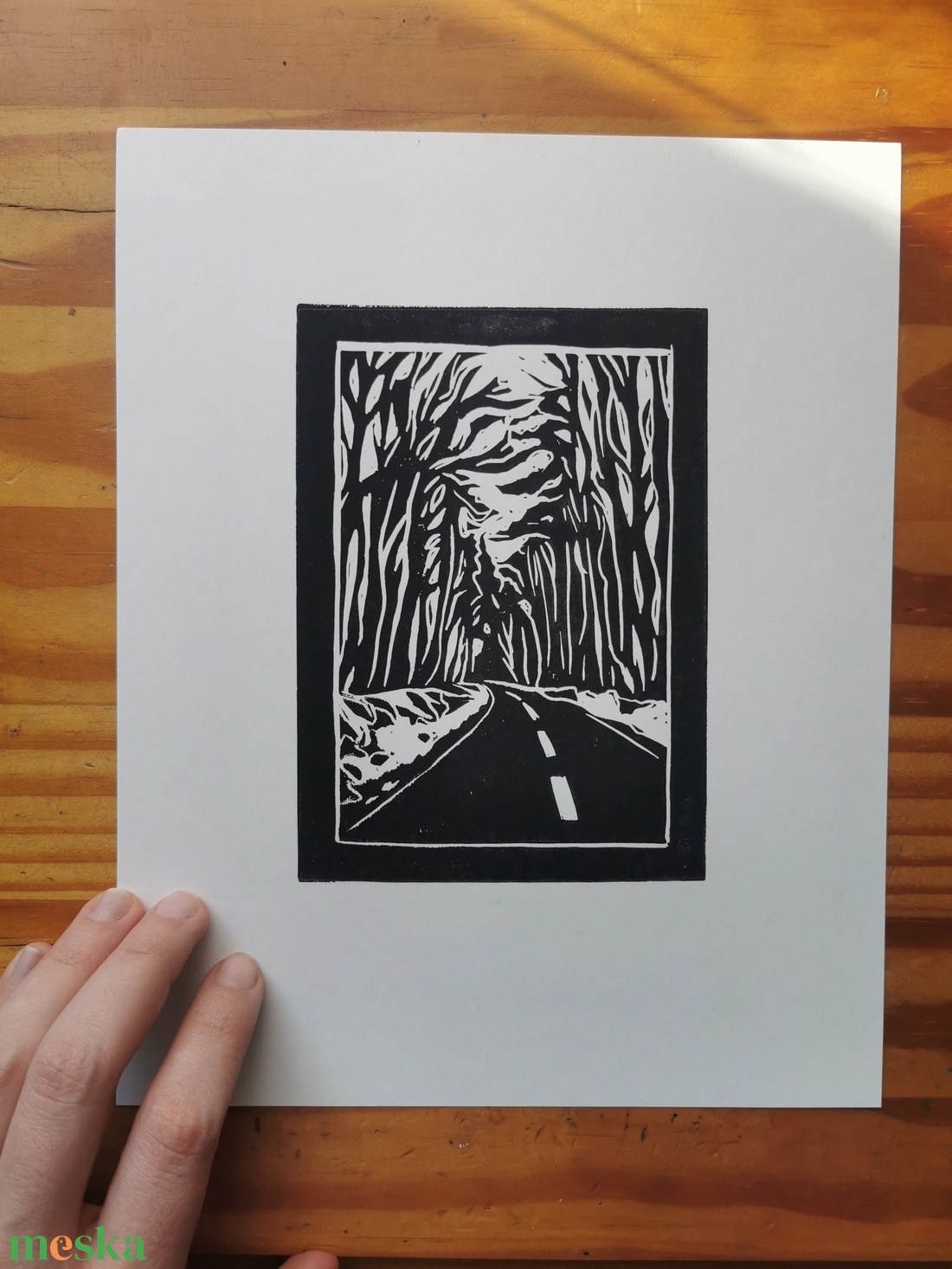 Handmade linocut print - művészet - grafika & illusztráció - művészi nyomat - Meska.hu