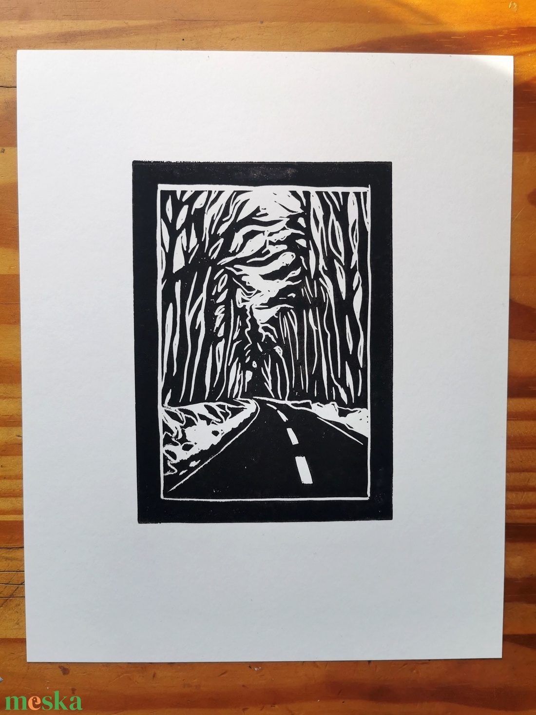 Handmade linocut print - művészet - grafika & illusztráció - művészi nyomat - Meska.hu