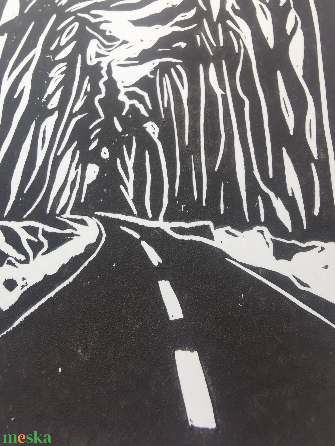 Handmade linocut print - művészet - grafika & illusztráció - művészi nyomat - Meska.hu