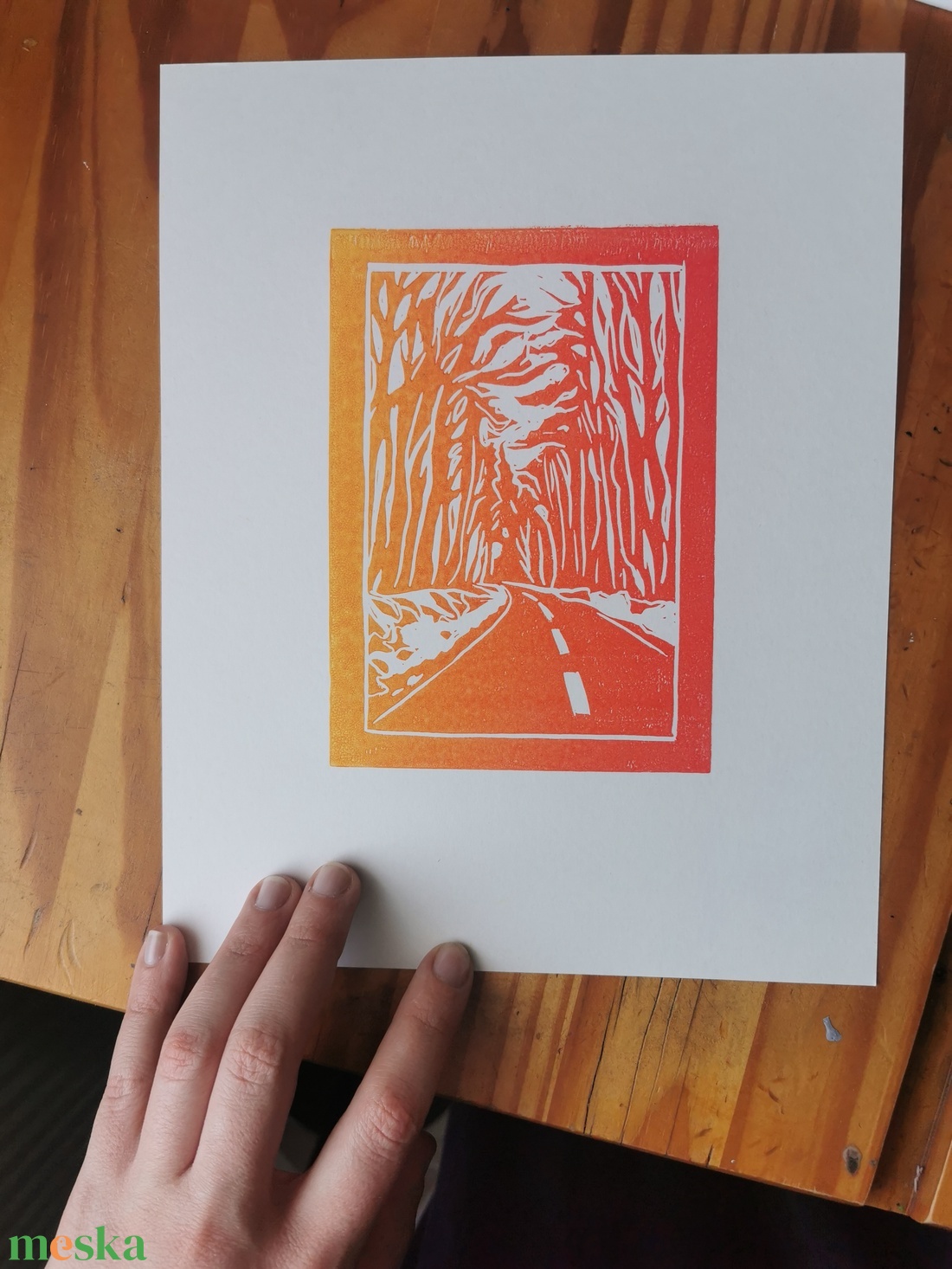 Handmade linocut print - művészet - grafika & illusztráció - művészi nyomat - Meska.hu
