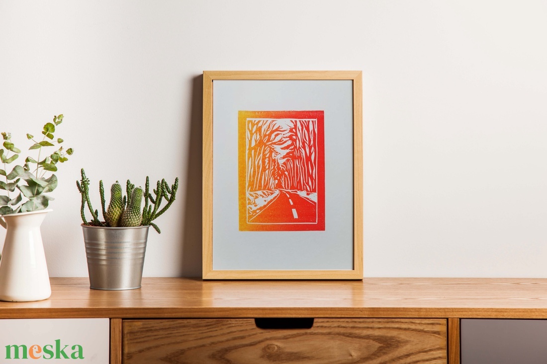 Handmade linocut print - művészet - grafika & illusztráció - művészi nyomat - Meska.hu