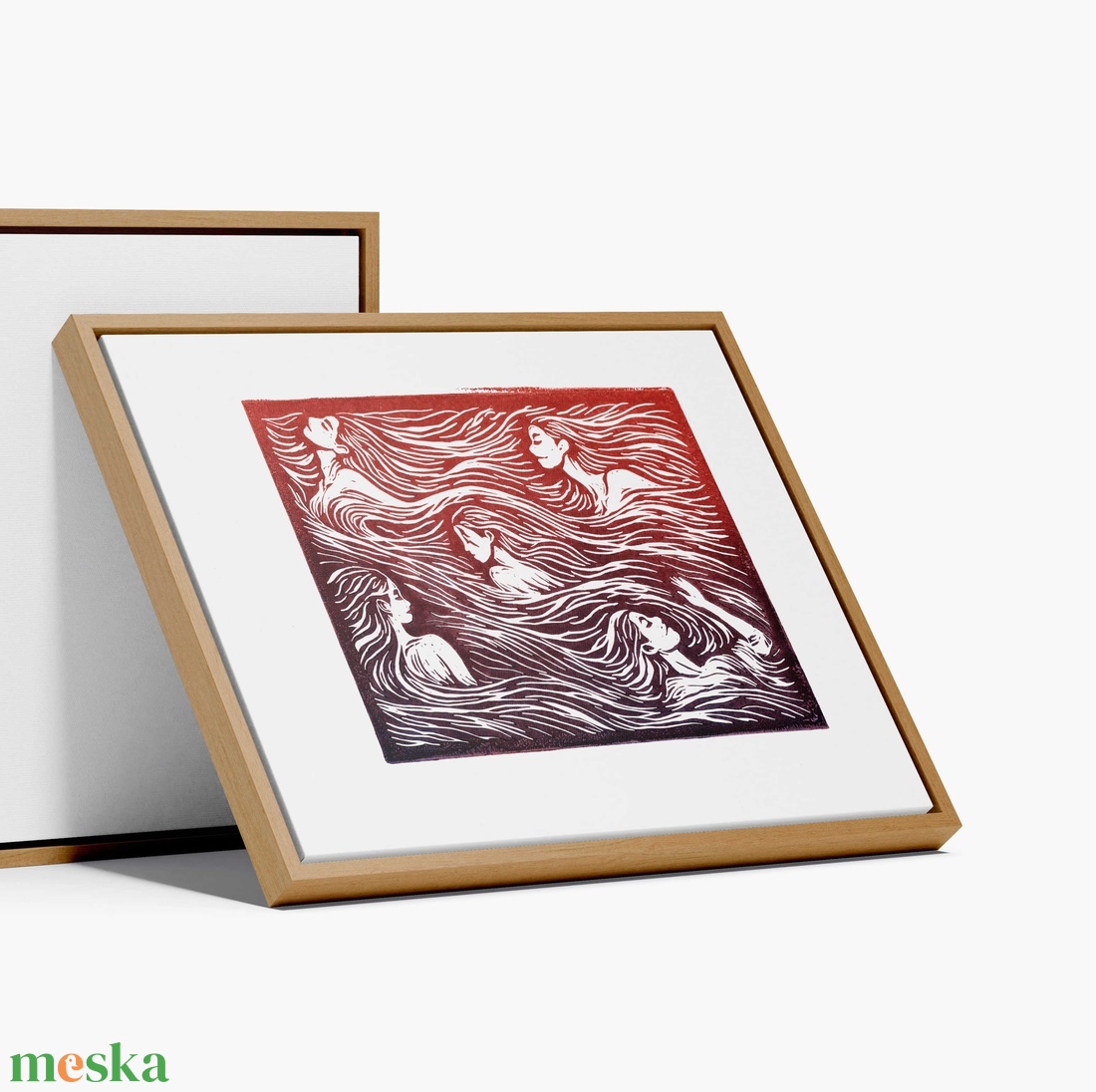 Áramlás � eredeti kézzel nyomott grafika - művészet - grafika & illusztráció - művészi nyomat - Meska.hu