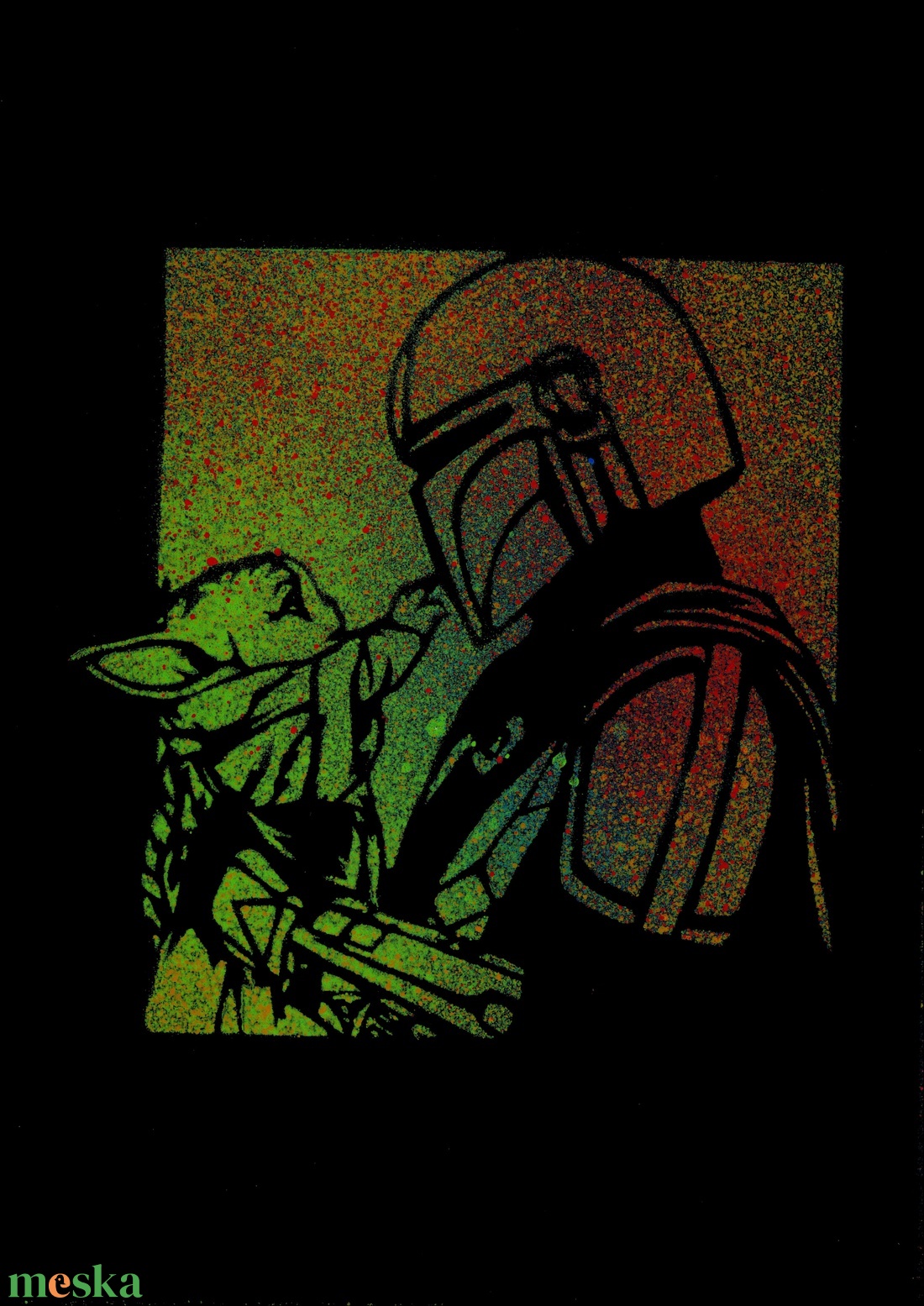 Star Wars akril spray kép - művészet - festmény - akril - Meska.hu