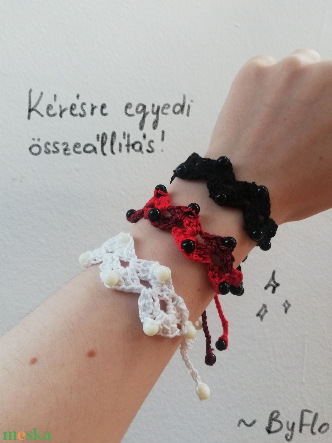 Horgolt csipke karkötők - ékszer - karkötő - fonott karkötő - Meska.hu Horgolt csipke karkötők - ékszer - karkötő - fonott karkötő - Meska.hu