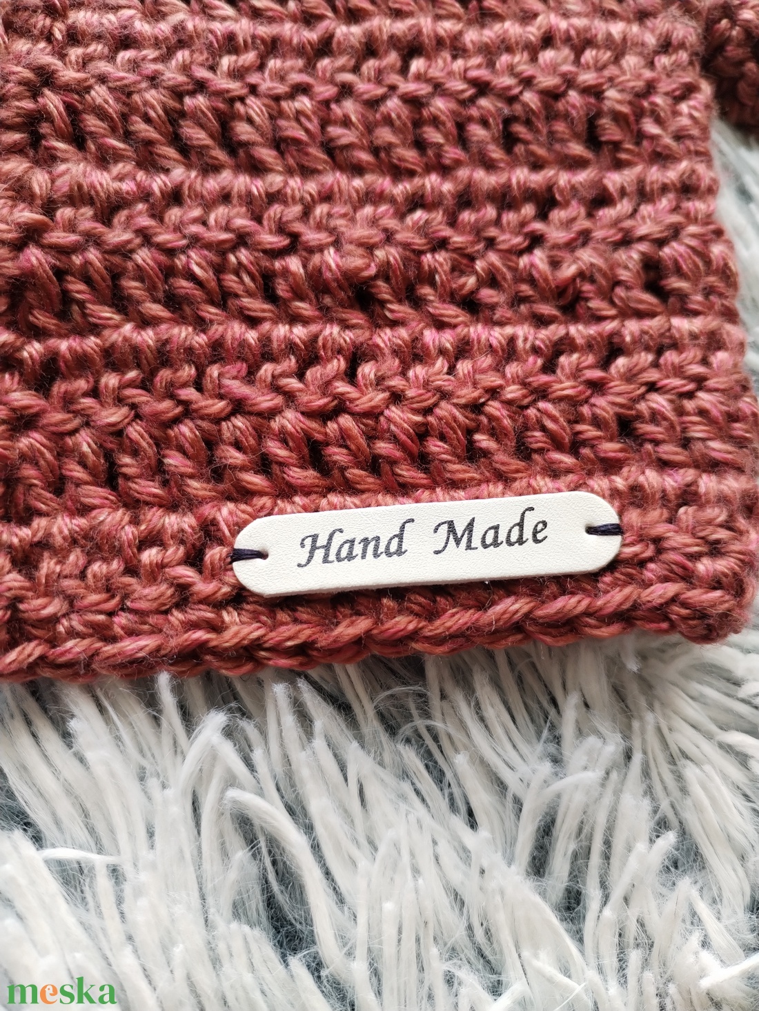 Horgolt szett - Rozsda - ruha & divat - gyerekruha - pulóver - Meska.hu