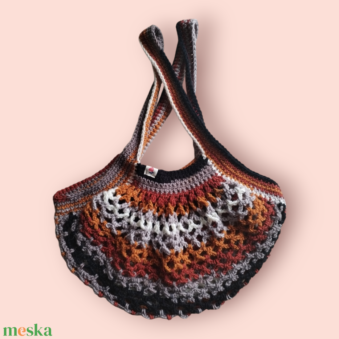 Horgolt bevásárlótáska 'Pumba' - táska & tok - bevásárlás & shopper táska - shopper, textiltáska, szatyor - Meska.hu