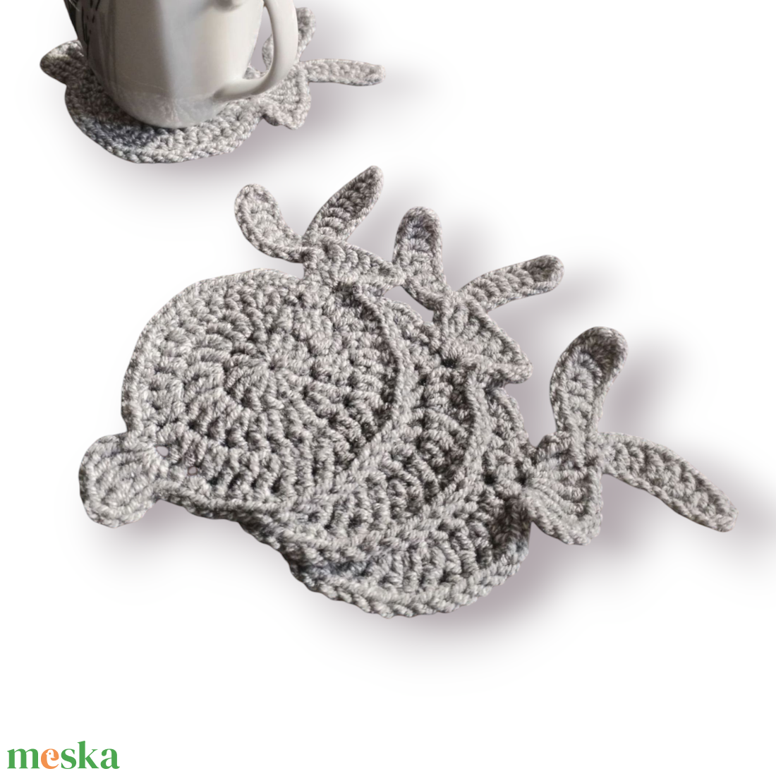 Nyuszis poháralátét szett - otthon & életmód - konyhafelszerelés, tálalás - tálalás - tányér- és poháralátét - Meska.hu