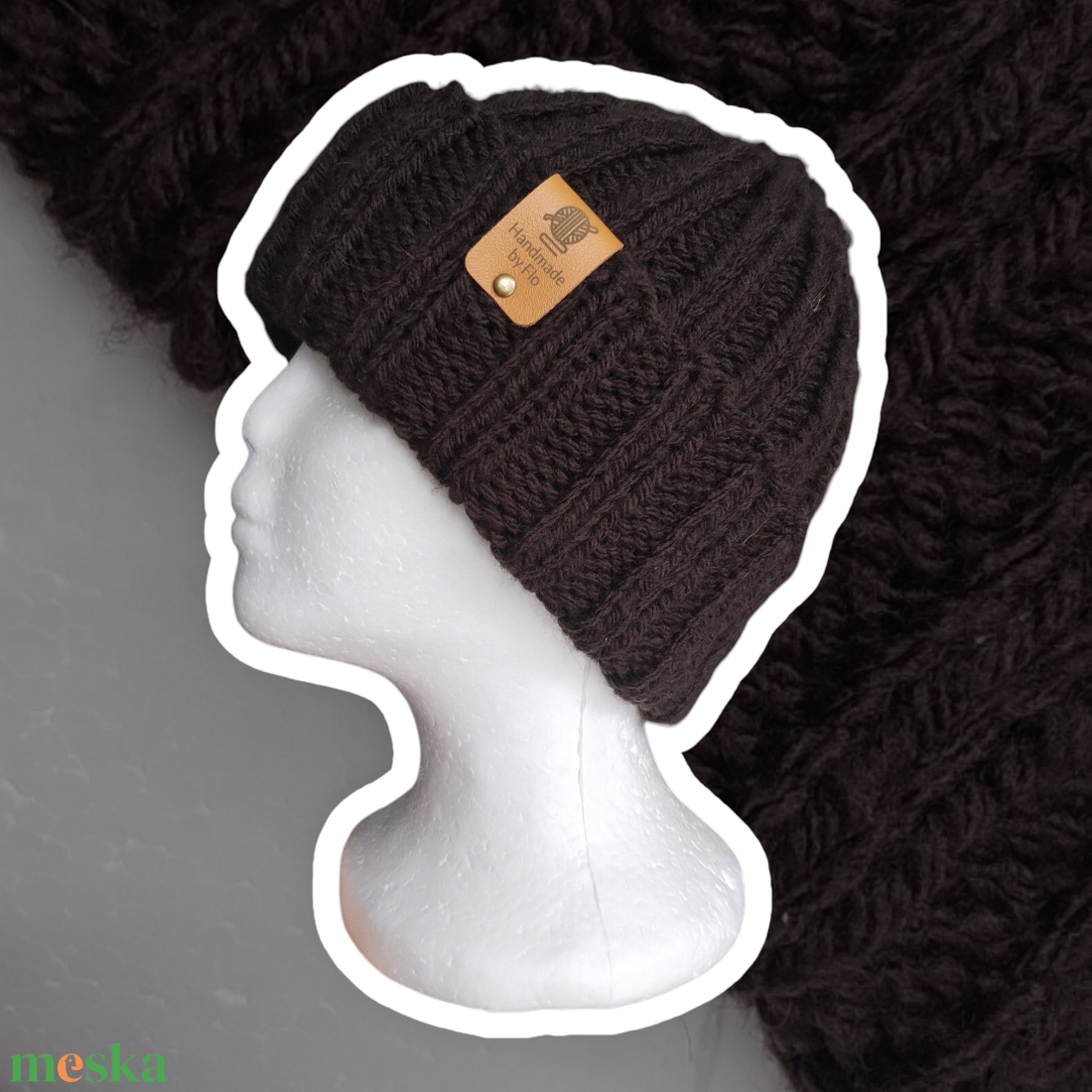 Kötött Téli Sapka - Csoki - ruha & divat - sál, sapka, kendő - sapka - Meska.hu