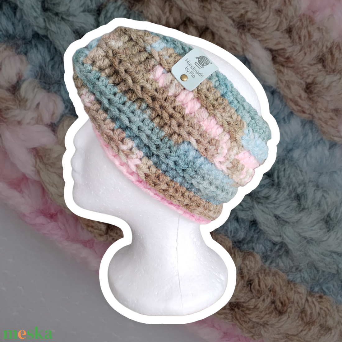 Horgolt Fülmelegítő - Vattacukor - ruha & divat - sál, sapka, kendő - fejpánt - Meska.hu