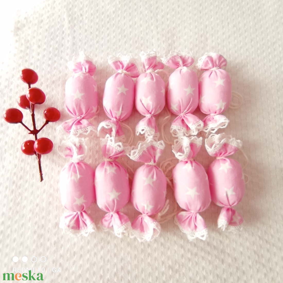 Csillagos textil szaloncukor  - karácsony - karácsonyi lakásdekoráció - karácsonyfadíszek - Meska.hu Csillagos textil szaloncukor  - karácsony - karácsonyi lakásdekoráció - karácsonyfadíszek - Meska.hu