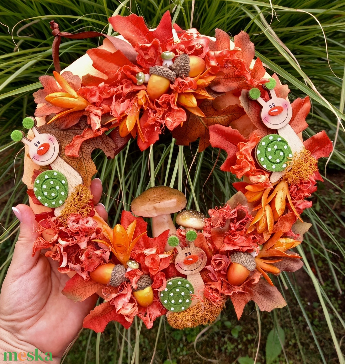  Őszi kopogtató  - otthon & életmód - dekoráció - ajtó- és ablak dekoráció - ajtódísz & kopogtató - Meska.hu