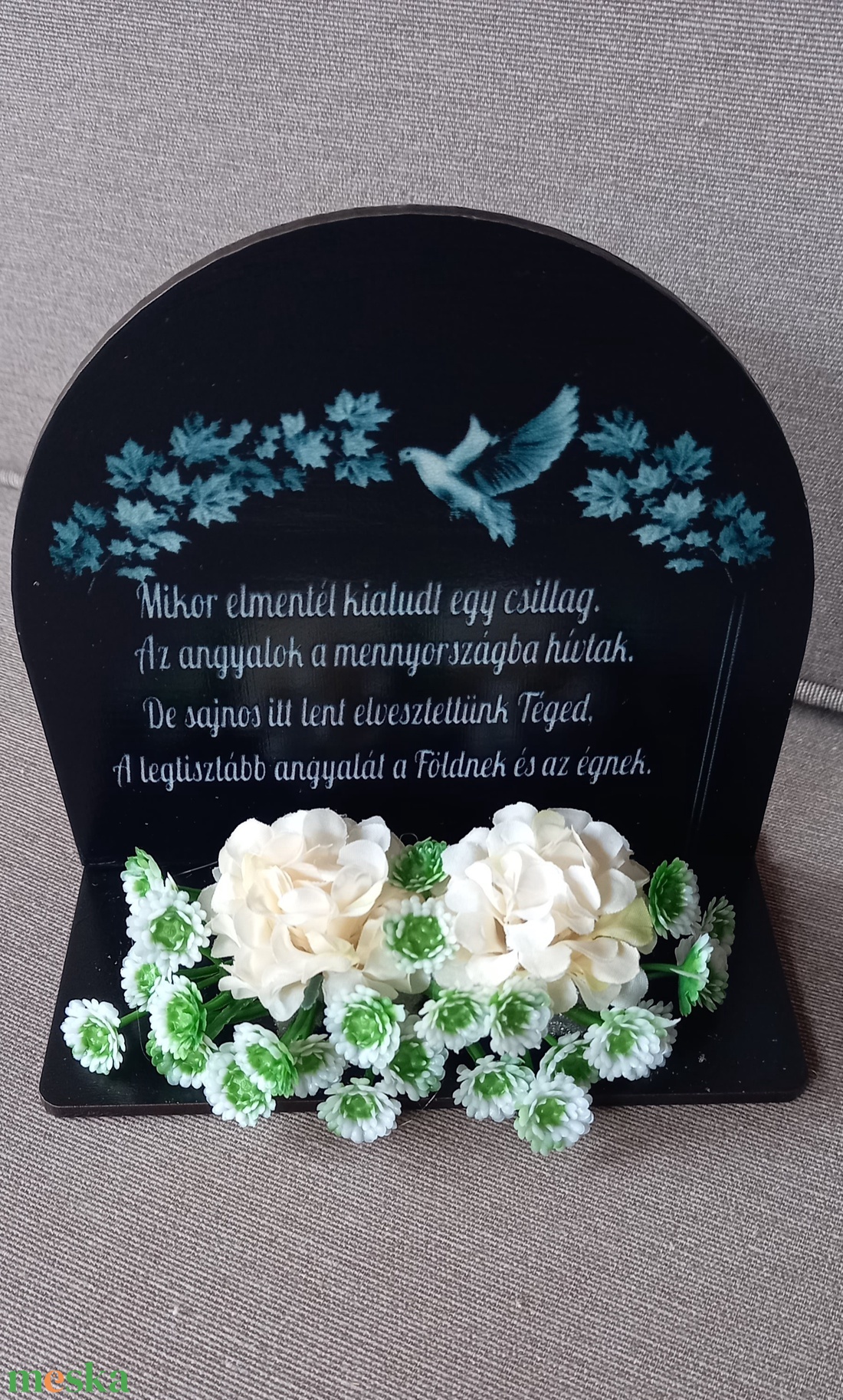 Íves sírdísz  - otthon & életmód - vallás - temetkezési tárgy - Meska.hu