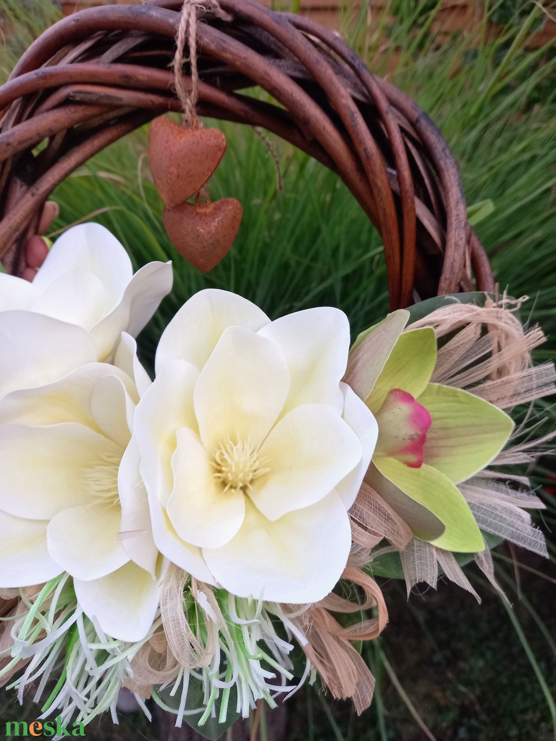 Magnóliás ajtódísz  - otthon & életmód - dekoráció - ajtó- és ablak dekoráció - ajtódísz & kopogtató - Meska.hu