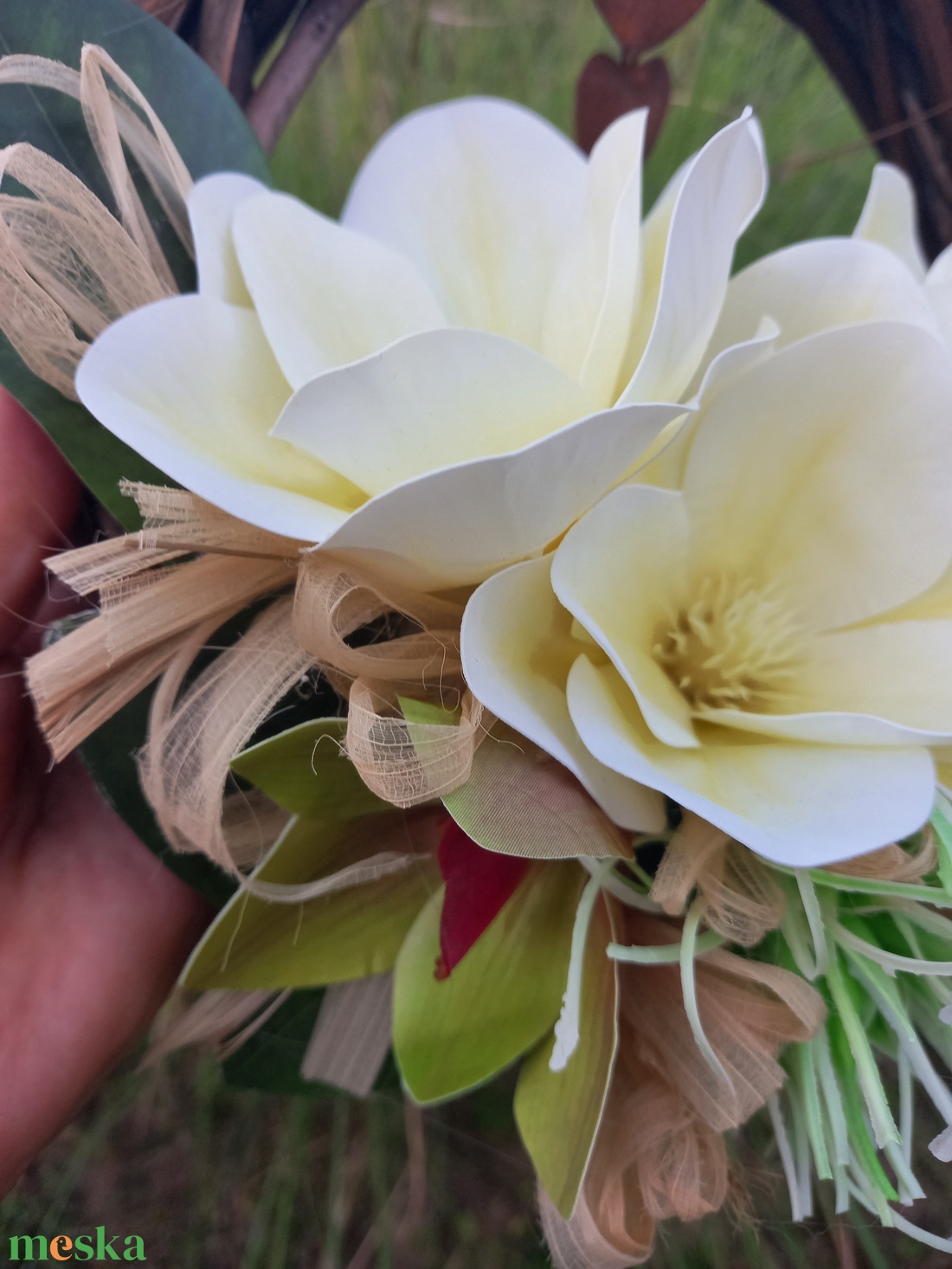 Magnóliás ajtódísz  - otthon & életmód - dekoráció - ajtó- és ablak dekoráció - ajtódísz & kopogtató - Meska.hu