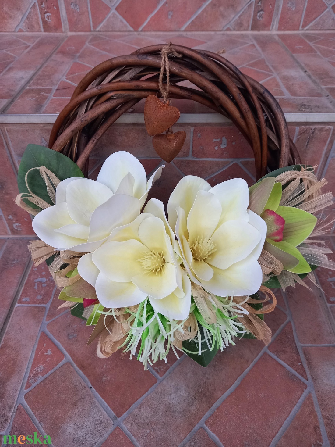 Magnóliás ajtódísz  - otthon & életmód - dekoráció - ajtó- és ablak dekoráció - ajtódísz & kopogtató - Meska.hu