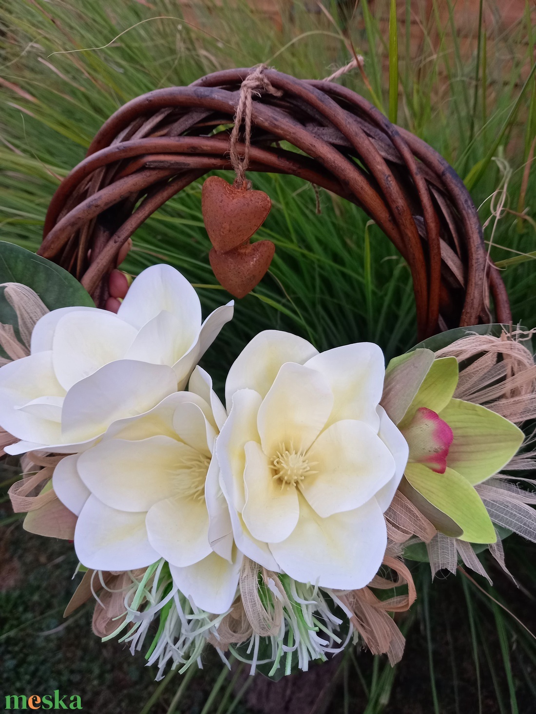 Magnóliás ajtódísz  - otthon & életmód - dekoráció - ajtó- és ablak dekoráció - ajtódísz & kopogtató - Meska.hu