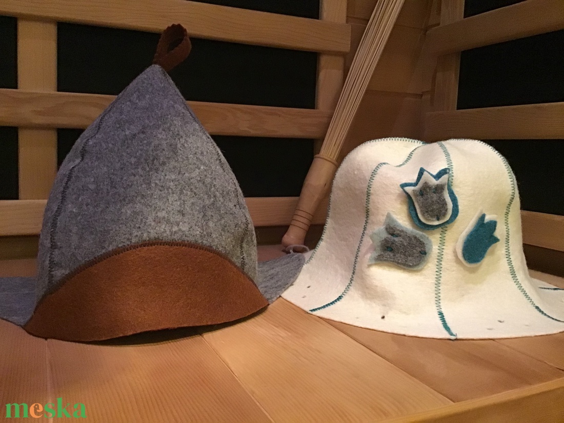 Férfi szauna sapka. Sapka a szaunázás szerelmeseinek Szauna sapka gyapjú filc - ruha & divat - sál, sapka, kendő - sapka - Meska.hu