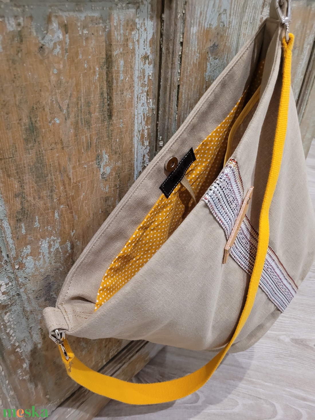 Vászontáska,  pakolós táska , natúr vászon táska, sárga kiegészítőkkel. Egyedi nagyméretű táska. - táska & tok - kézitáska & válltáska - nagy pakolós táska - Meska.hu Vászontáska,  pakolós táska , natúr vászon táska, sárga kiegészítőkkel. Egyedi nagyméretű táska. - táska & tok - kézitáska & válltáska - nagy pakolós táska - Meska.hu