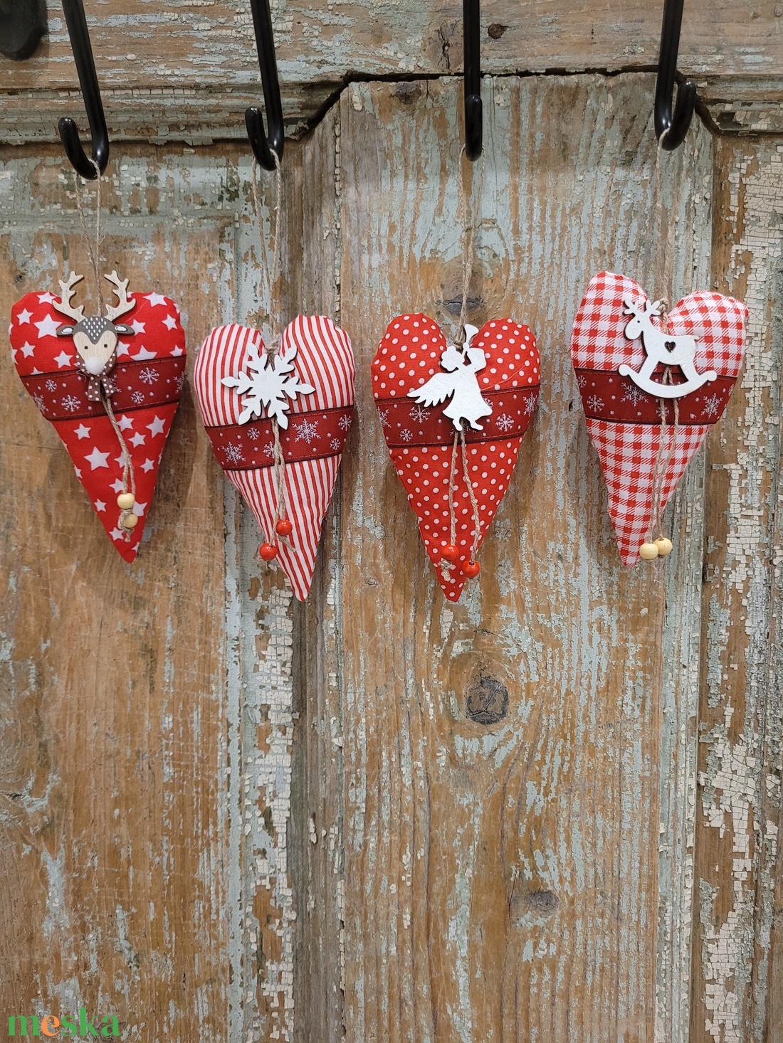 Karácsonyi dísz lakásdekoráció vászon függők, illatos vászonszivek, egyedi kézműves termék - karácsony - karácsonyi lakásdekoráció - karácsonyfadíszek - Meska.hu