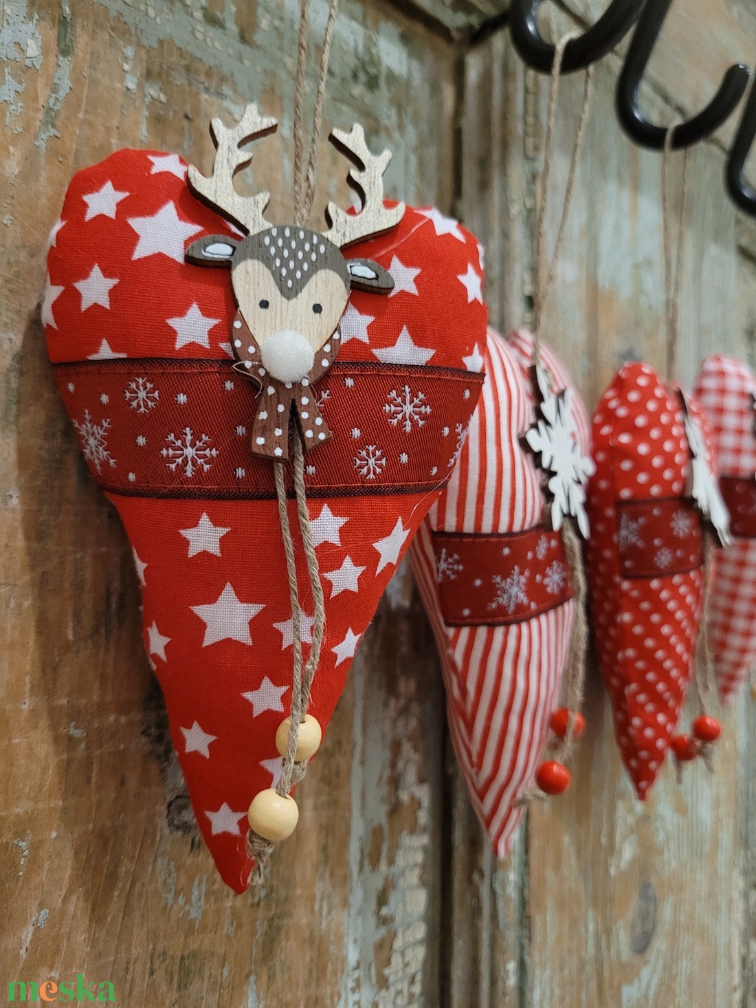 Karácsonyi dísz lakásdekoráció vászon függők, illatos vászonszivek, egyedi kézműves termék - karácsony - karácsonyi lakásdekoráció - karácsonyfadíszek - Meska.hu