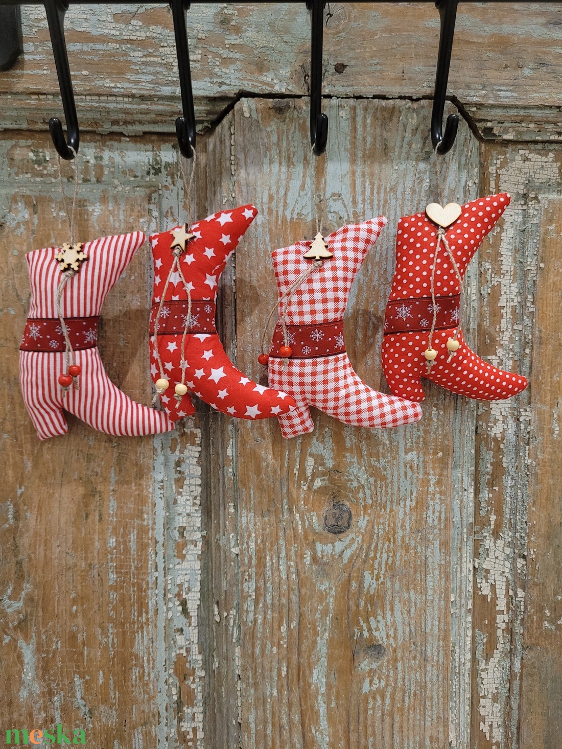 Karácsonyi dísz lakásdekoráció vászon függők, illatos vászoncsizmák, egyedi kézműves termék - karácsony - karácsonyi lakásdekoráció - karácsonyfadíszek - Meska.hu