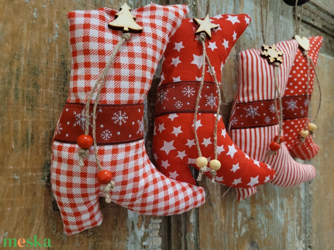 Karácsonyi dísz lakásdekoráció vászon függők, illatos vászoncsizmák, egyedi kézműves termék - karácsony - karácsonyi lakásdekoráció - karácsonyfadíszek - Meska.hu