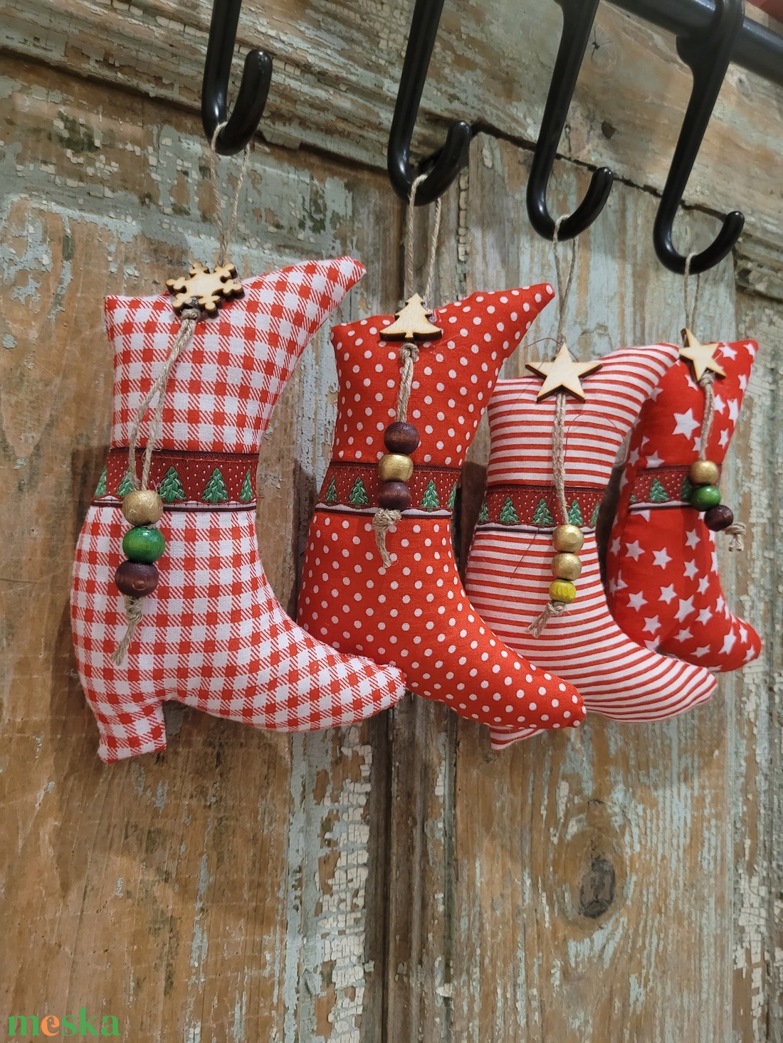 Céges ajándék.Karácsonyi dísz lakásdekoráció vászon függők, illatos vászoncsizmák, egyedi kézműves termék - diy (csináld magad) - egységcsomag - Meska.hu