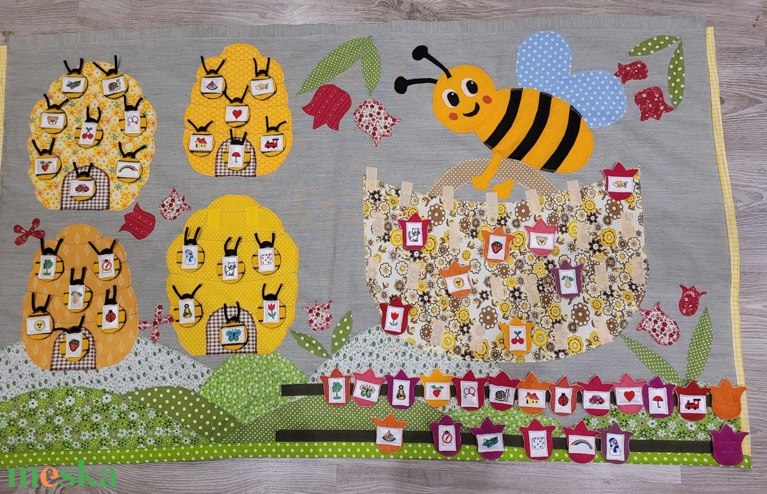 Óvodai napostábla és Óvodai folyamatos tízórait jelölő textiltábla.  - játék & sport - ovis felszerelés - óvodai jelek - Meska.hu